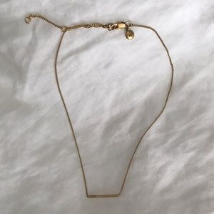 Madewell bar necklace.